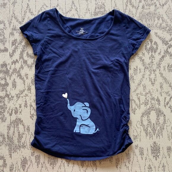 Maternity Navy Blue T Shirt || size Small - Picture 1 of 4